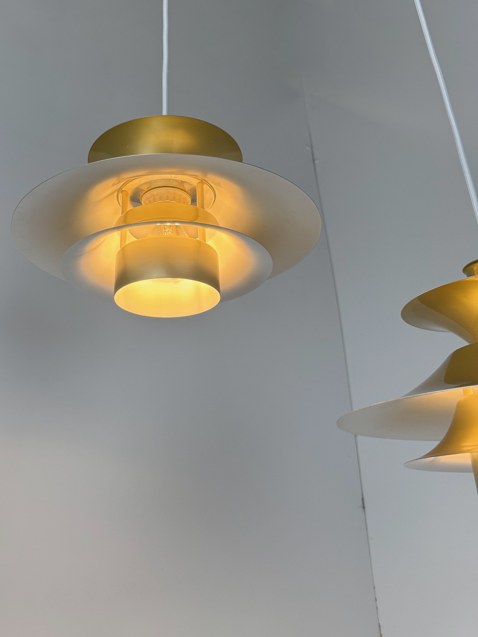 Pair of Model 4108 Pendant Lamps, Lyfa, Denmark, c. 1970s–1980s